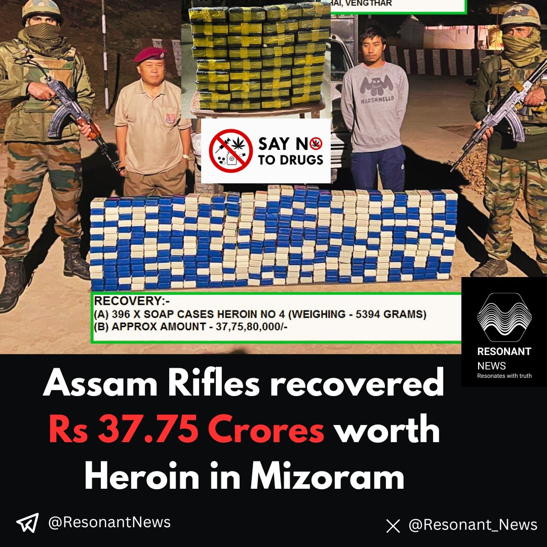 LevinaNeythiri's tweet photo. Great going #AssamRifles‼️
Cracking its whip on Narco-terrorism , Assam rifles seizes Heroin worth Rs 37.75 CRORES.
A joint op by Assam Rifles and Police (Zokhawthar), in Mizoram.
What are those BLUE & WHITE boxes❓❓
Those are SOAP CASES. Had written about how drugs are smuggled in the region. 👇
Assam Rifles is rightly called Sentinels of North EAst. @official_dgar 👍