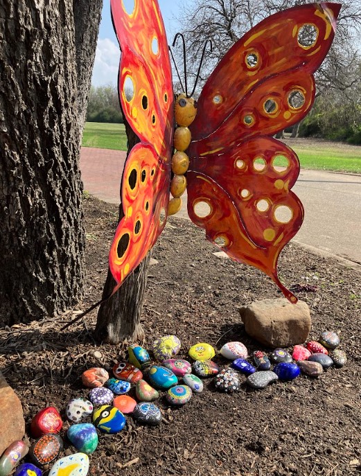 Big Art Day installation at the Farmers Branch Historical Park. Several schools teamed up for this community project. One of many CFBISD events happening to raise awareness of art education and to showcase the creativity of our amazing CFBISD artist. #bigartday24 <a href="/TXarted/">TAEA</a> <a href="/CFBISD/">Carrollton-Farmers Branch ISD</a>