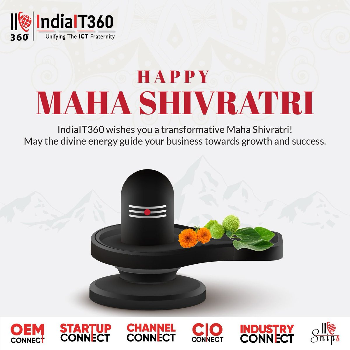 Embrace the divine energy of Lord Shiva this Maha Shivratri.

#MahaShivratri #DivineEnergy #LordShiva #Blessings #Prosperity #Innovation #Growth #Spirituality #IndianFestival #HarHarMahadev #IndiaIT360 #FestiveWishes #PositiveVibes #CelebrateTradition #GoodVibesOnly