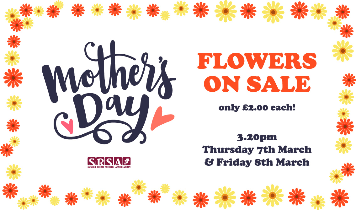 Just a reminder: Today and tomorrow afternoon at pick up, the SRSA will be selling little pots of daffs for the children to purchase for £2 in preparation for Mother's Day!
