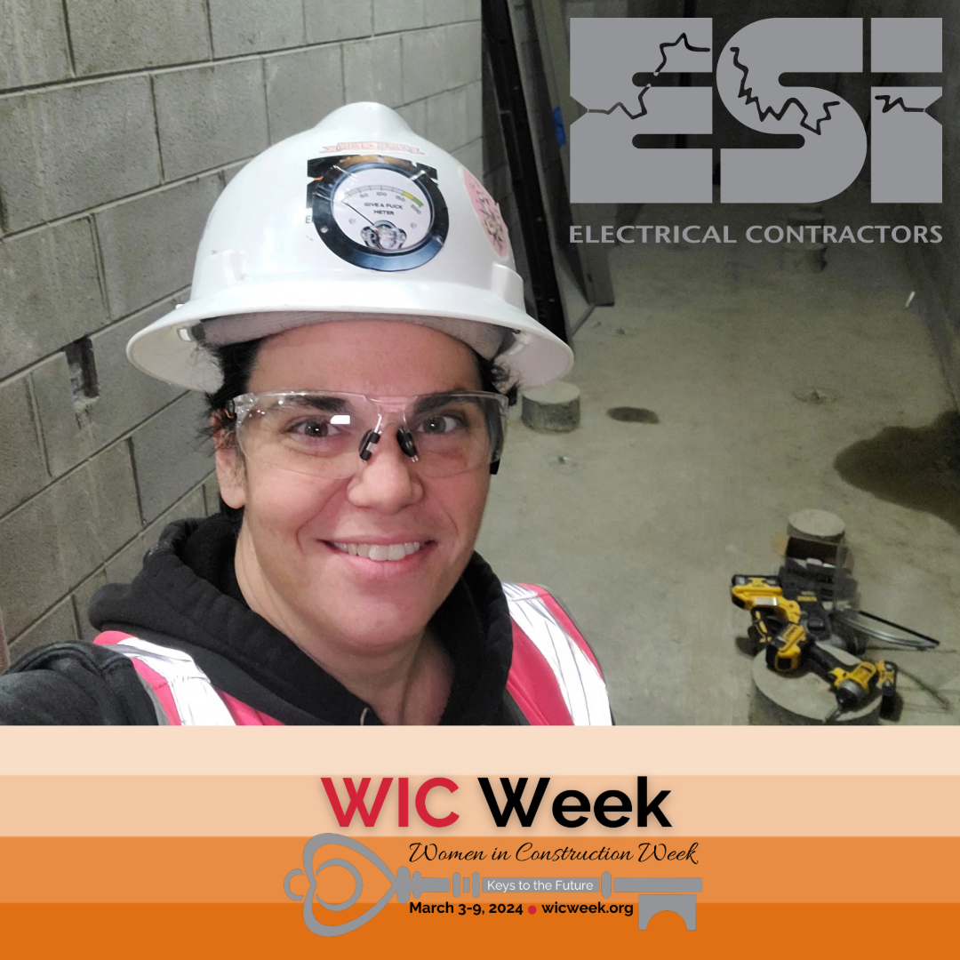 Meet Chrissy! She has been with our team over 2.5 years and is a Foreman for the crew. Thank you for your leadership! #WICweek #womeninconstruction #IBEW #WeAreNECA #TopTeam