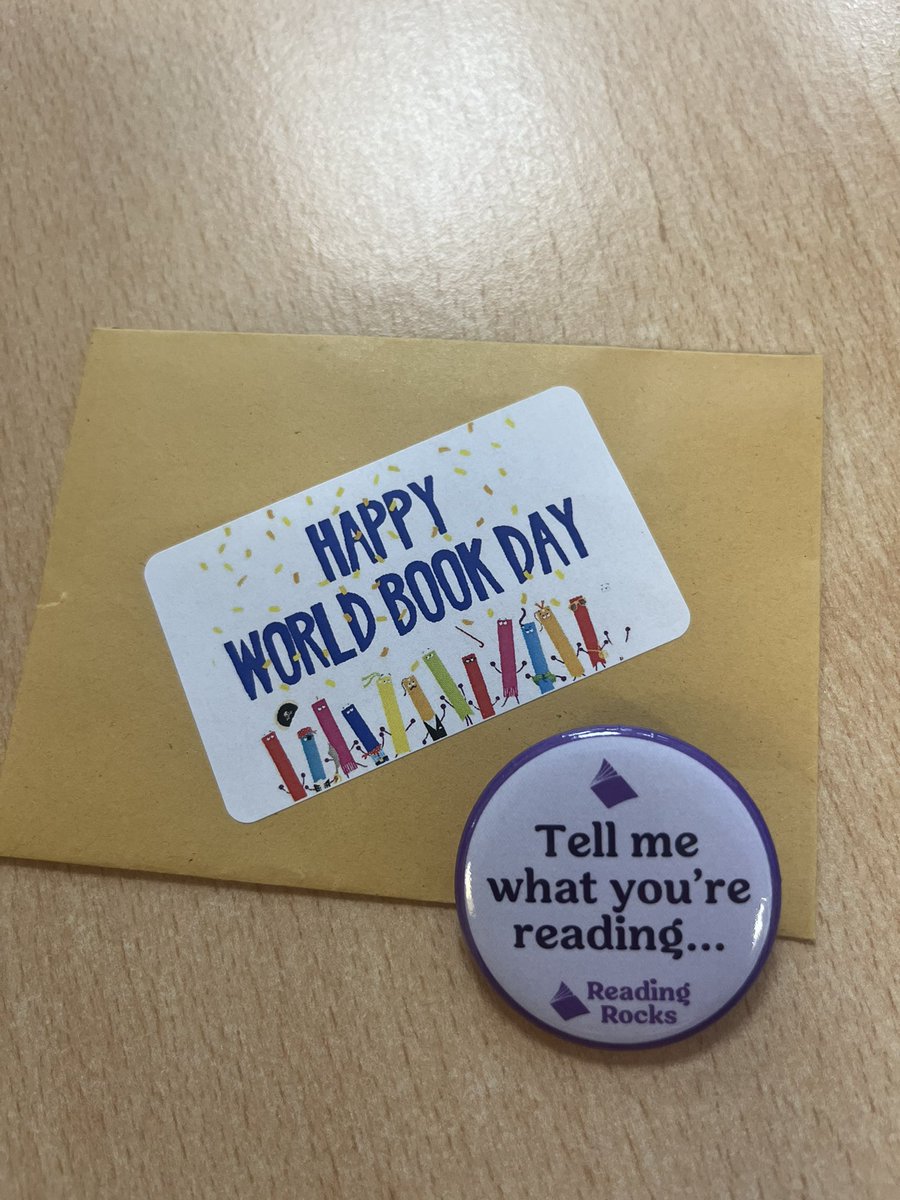 Thank you to our librarians who have just delivered a world book day present to me and all the staff. #sjsbREADING