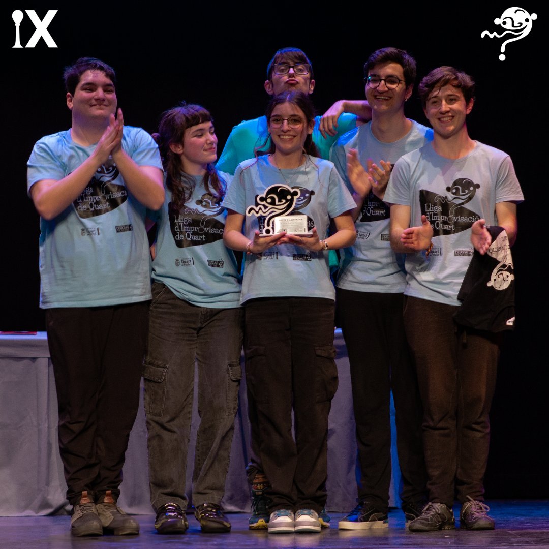 ImproQuart's tweet photo. 🏆IMPRÁCTICOS, CAMPEONES DE LA IX EDICIÓN DE LA LIGA🏆

💡Imprácticos💙, el equipo joven de Quart, renueva su título por segundo año, alzándose victoriosos en la gran final contra Onofrenéticos en un muy reñido match🛎 https://t.co/6qoxUXxI7u