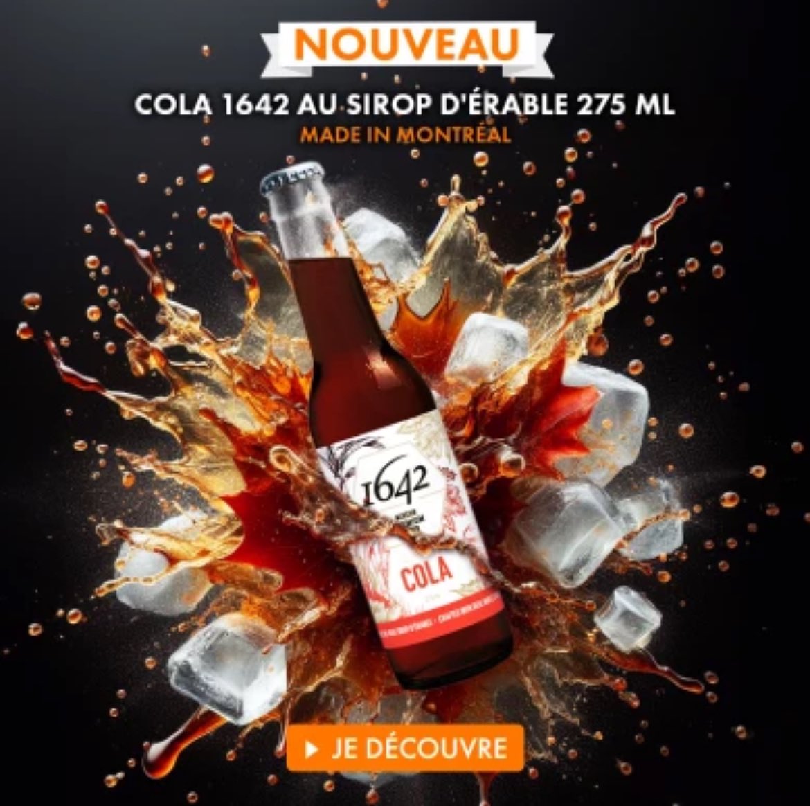 Notre cola au sirop d’érable (pas des saveurs, du vrai sirop) est disponible en France 🇫🇷 et aussi en ligne sur planet-bison.fr/Breuvages-cana…