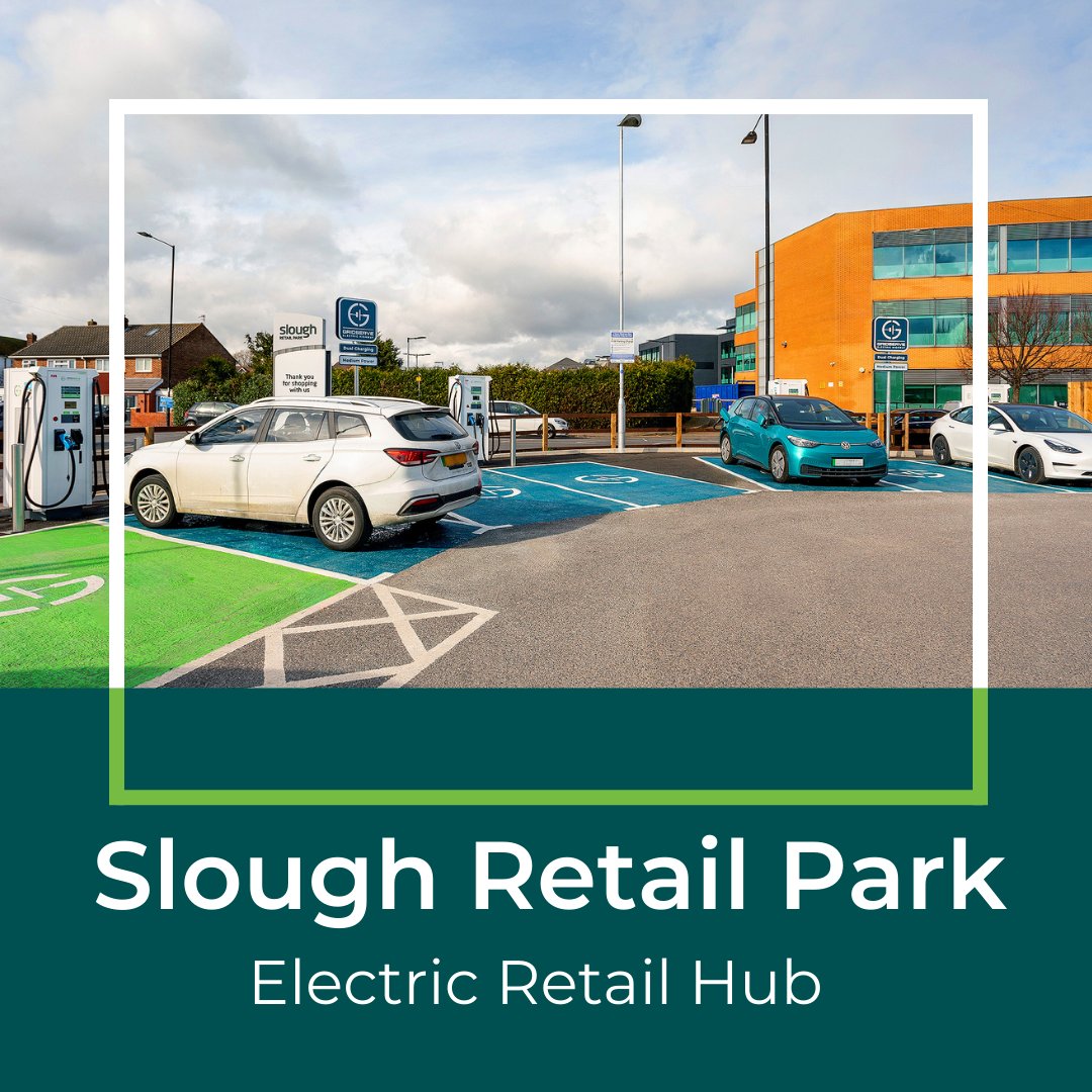 ⚡️Slough Retail Park Electric Retail Hub⚡️ 8x charging bays served by four dual charging Medium Power chargers (up to 120kW) are now available at Slough Retail Park located on Bath Road close to the M4. Perfect for those shopping at the retail park or driving by 🛍️🚙
