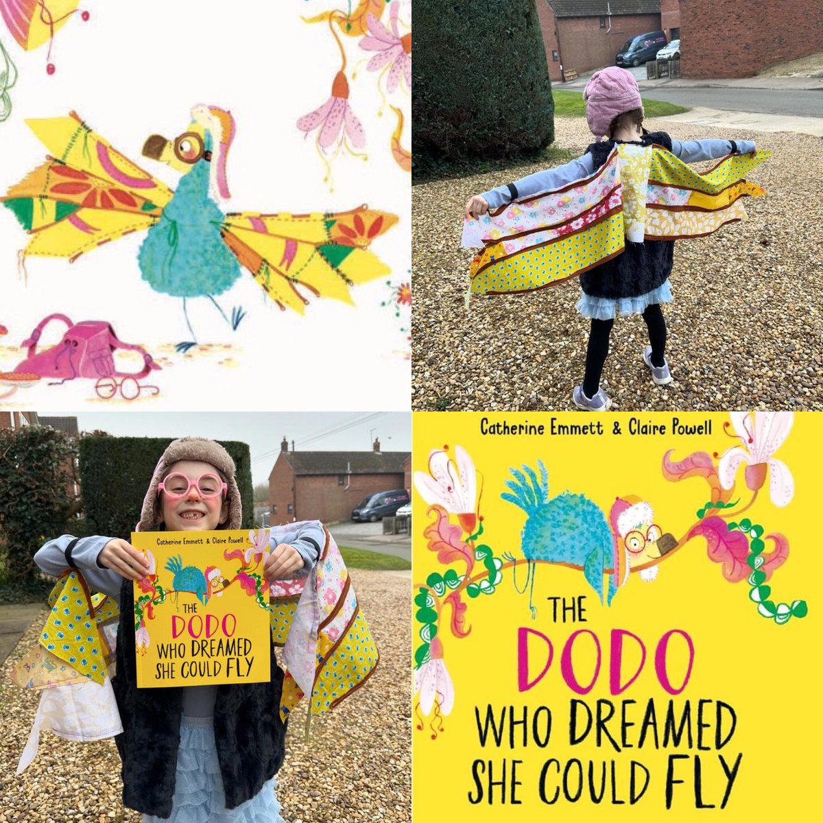 Look at this GORGEOUS little girl dressed as Delilah from ‘The Dodo Who Dreamed She Could Fly’!! The wings are an exact match for the book! 😭😭😭😭 Honestly it feels really humbling to think how much effort went into creating this ♥️♥️