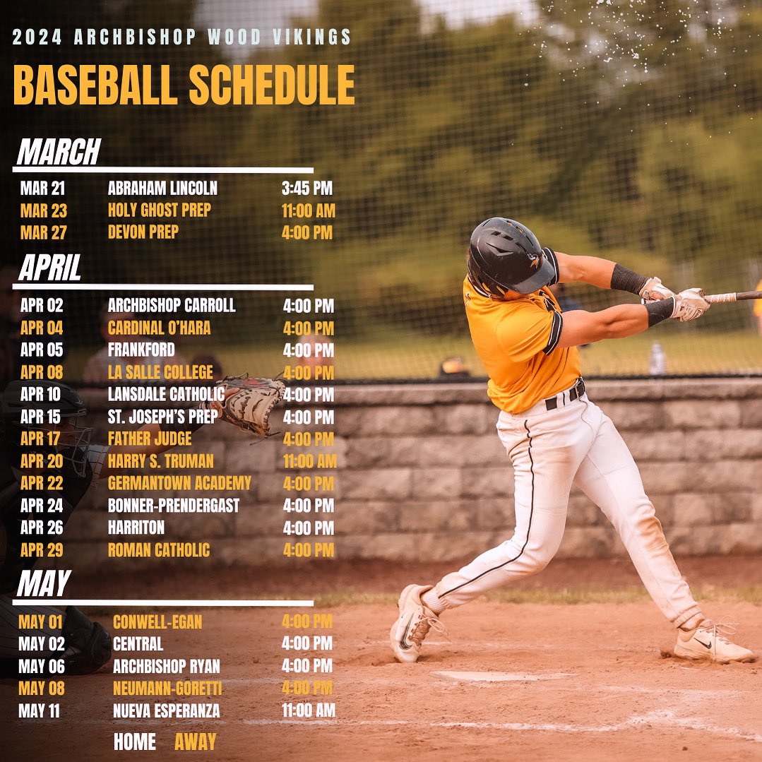 Archbishop Wood Baseball (@woodvikingsbsbl) on Twitter photo 2024 Wood Baseball schedule alert ๐จ Go Vikes! <a href="/Wood_Vikings/">Archbishop Wood Athletics</a> <a href="/AOPathletics/">AOPathletics</a> <a href="/PCLAthletics/">Philadelphia Catholic League</a> 2024 Wood Baseball schedule alert ๐จ Go Vikes! <a href="/Wood_Vikings/">Archbishop Wood Athletics</a> <a href="/AOPathletics/">AOPathletics</a> <a href="/PCLAthletics/">Philadelphia Catholic League</a>