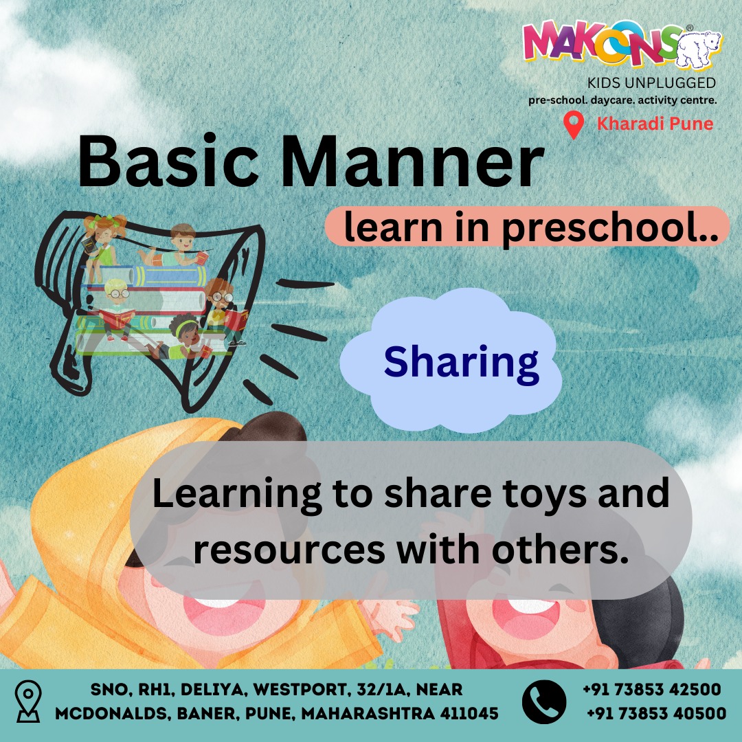 makoonskharadi's tweet image. Teaching the ABCs of respect and courtesy! 🙏✨
.
.
📞 For Admission enquiry, Call us at 8484840536.🌱🤗

📍 Location: Ground floor, Goodwill Icon, S no 4/1, Behind Hotel Radisson Blu, Kharadi, Pune, Maharashtra 411014
.
#BasicManners #Etiquette101 #Respect #KindnessMatters