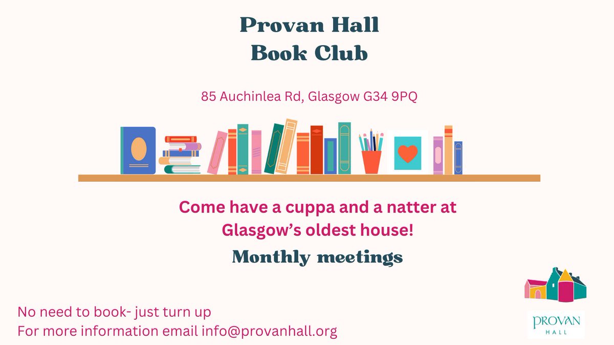 Happy World Book Day!
If you're feeling inspired, sign up to our monthly bookclub meetings in the unique setting of Glasgow's oldest house. For more info contact info@provanhall.org
#worldbookday #bookday #internationalbookday #lovebooks #lovereading #bookclub