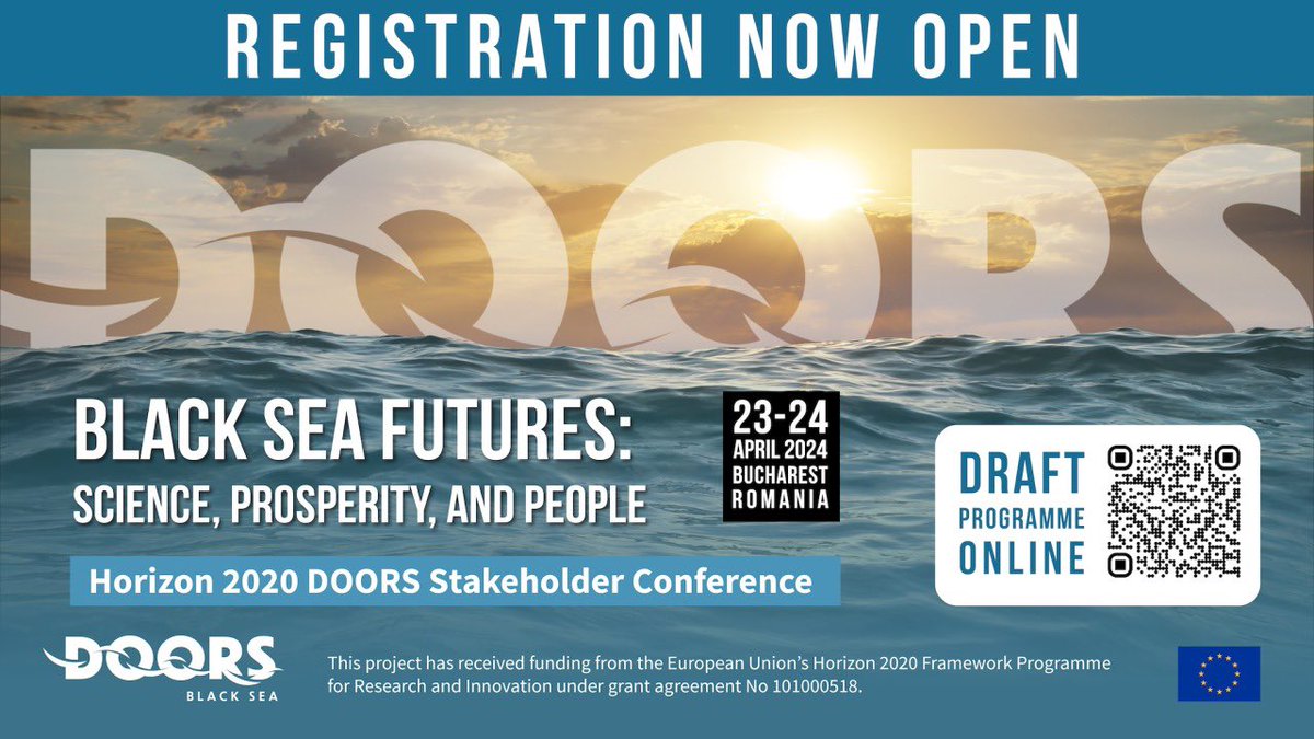 🌟 Exciting news! The 1st DOORS Stakeholder Conference is happening in Bucharest, Romania, on 23-24 April 2024. Don't miss out high-level panels, interactive co-design workshops, and a Black Sea research and innovation showcase. More info 👉🏻 shorturl.at/dqrSW