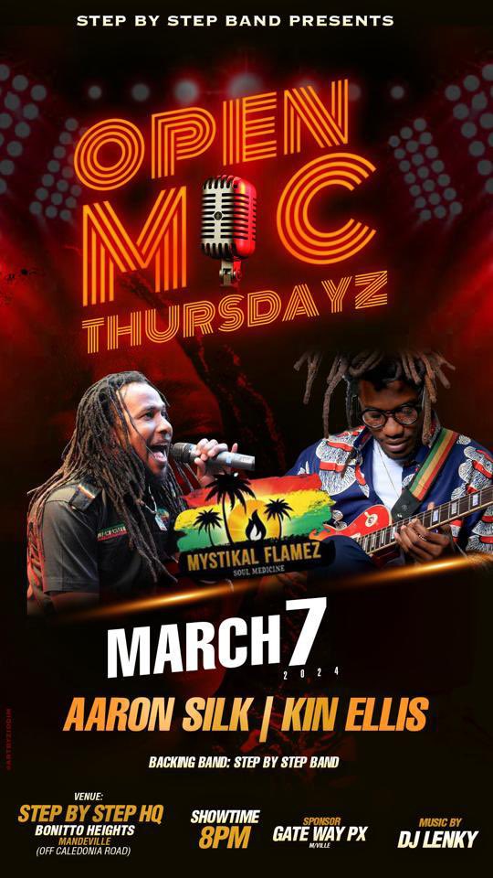 Theres nothing quite like a live music session… pass through this open mic session for unforgettable  performaces from <a href="/aaronsilkmusic/">Aaron Silk</a> @kinellis <a href="/stepbystepband/">Step By Step Band</a> 
#greatmusic #livereggae