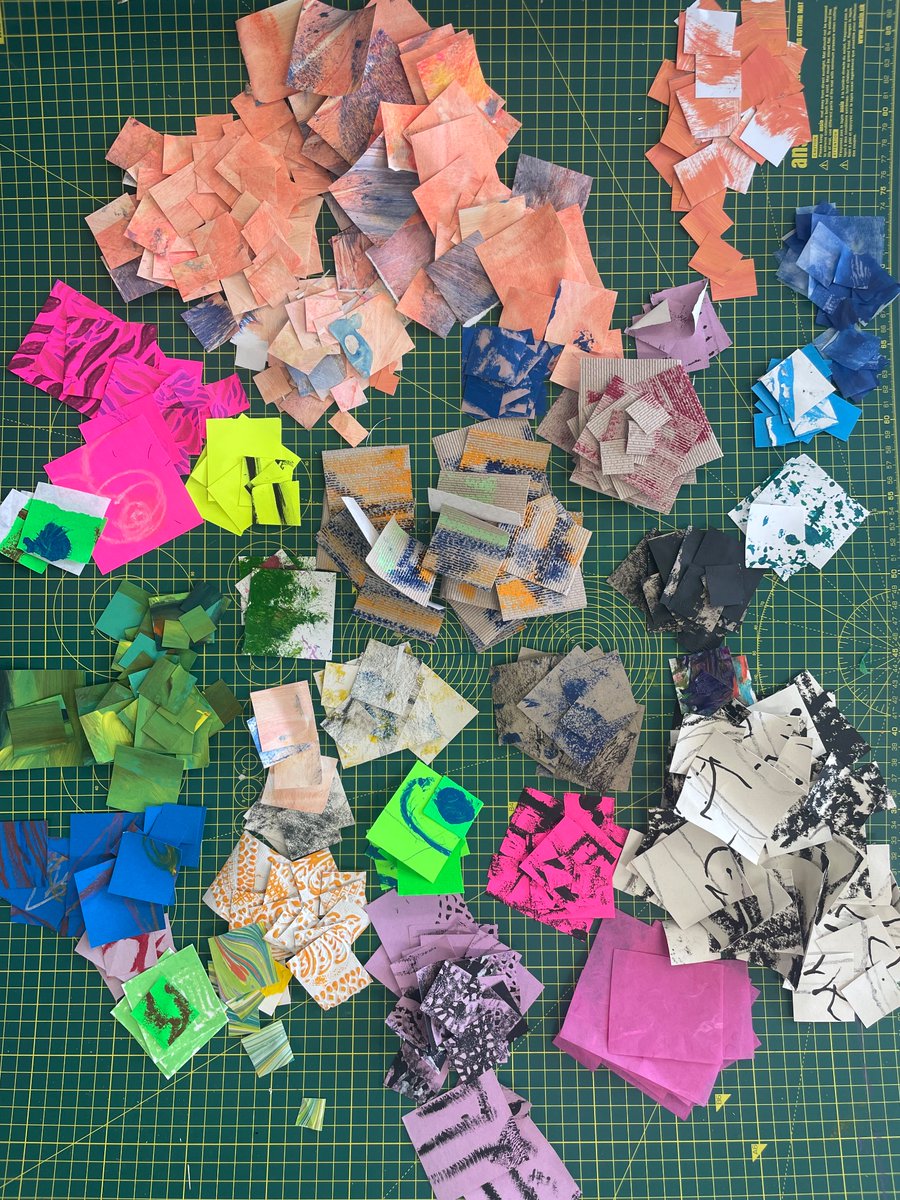 CaitlinKSense's tweet photo. Some of the brilliant work made by Basecamp @touchbasepears . These layered works were created as a response to the artwork on display by @levelcentre 

It is always inspiring what can happen when we expand access to arts and culture, for the people we support. https://t.co/PR3wGP77km