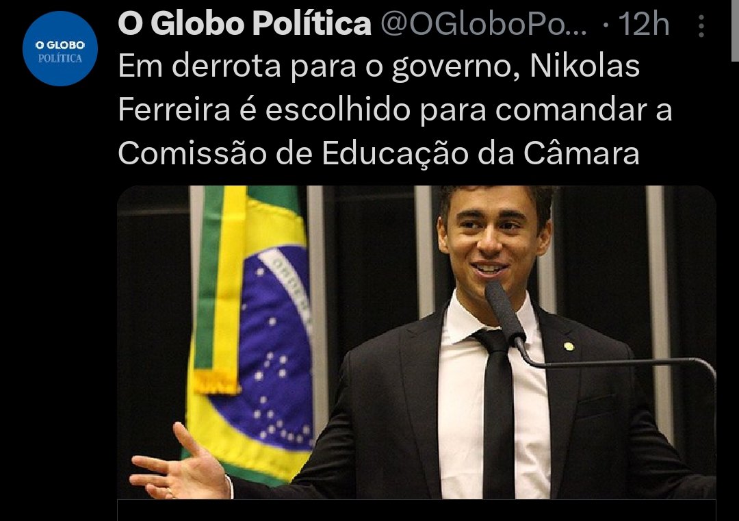RicardoPBrasil's tweet photo. "DERROTA PARA O GOVERNO"?

Derrota para o Brasil, canalhada! Nem meu cão acha razoável um elemento desqualificado e anti educação como esse rapaz, presidindoa a comissão de educação. Um escárnio que mostra bem a falta de seriedade e compromisso da extrema direita com a sociedade https://t.co/wq5wEkZvOu