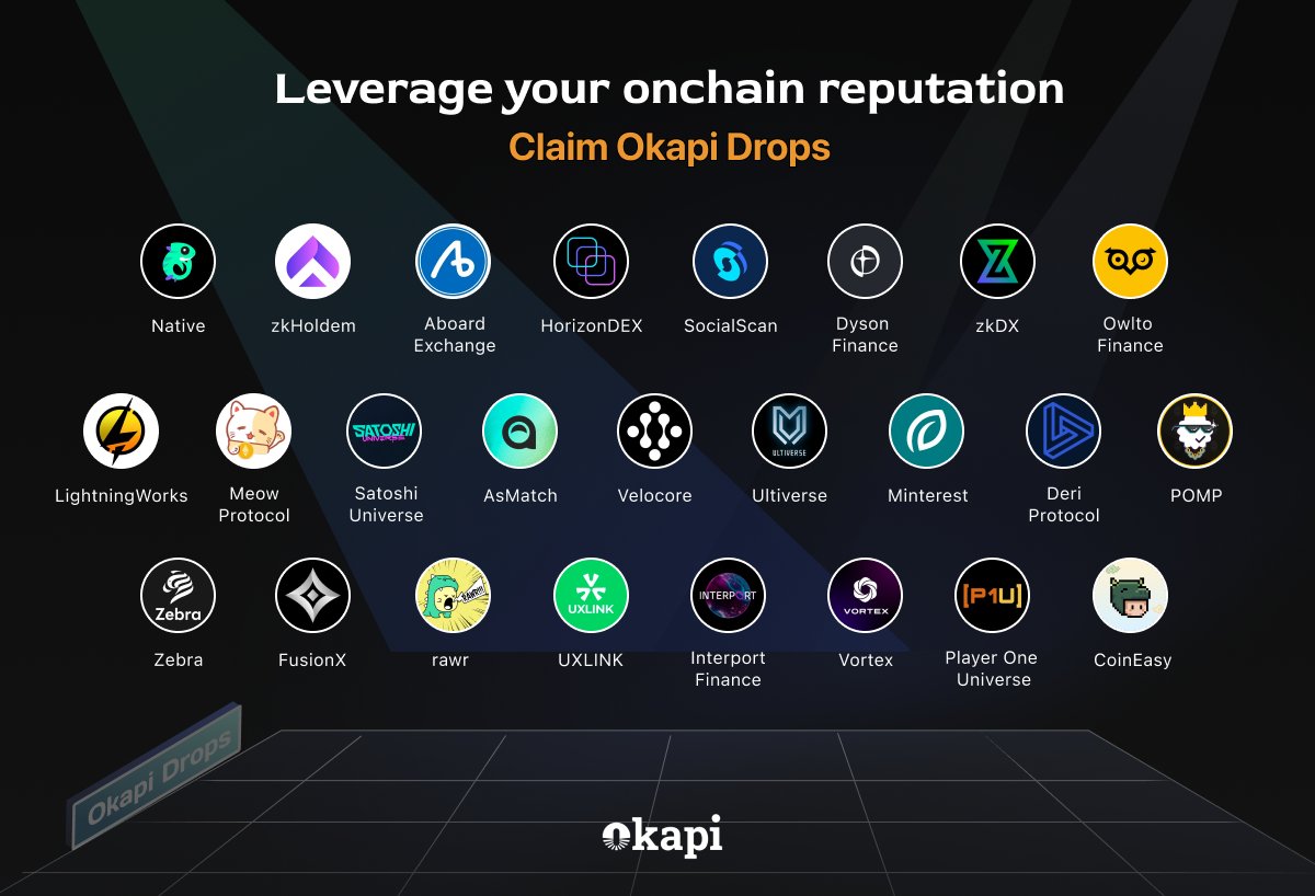 okapixyz's tweet image. With $BTC reaching an all-time high, it's the perfect time to unveil our next major upgrade: Okapi Drops.

We've discovered innovative ways to reward everyone for their on-chain contributions. Okapi Drops introduces a fresh approach that directly connects users with projects,…