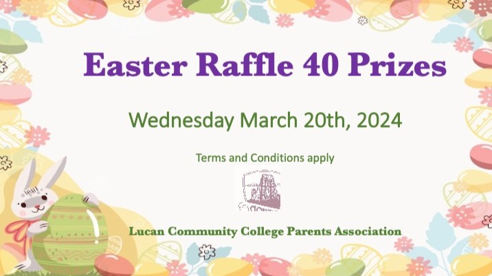 The LCC Parents' Association are running a fantastic raffle ahead of the Easter break: tinyurl.com/5n6mbyww Get your tickets now to be in with a chance of winning some amazing prizes. Thanks to the PA for fundraising for resources for our school community. @LccAssoc #community