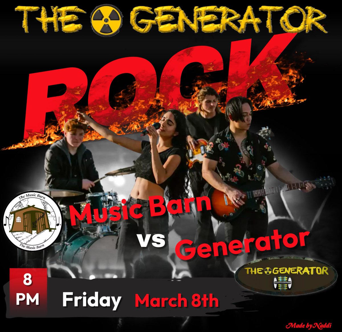 The☢GENERATOR® öffnet wieder seine Pforten für euch!!!

Das Team heißt euch diesmal gemeinsam mit der MUSIK BARN willkommen
Wir bieten euch einen unvergesslichen ROCK-Abend
bis The☢GENERATOR® wackelt....!!!!!
#The☢GENERATOR®, #MUSIC-BARN , #3dxChat
