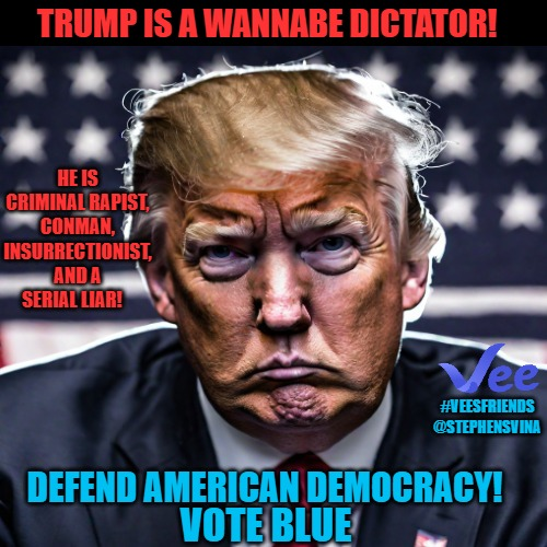 GDunn, says “I’m a Damn Democrat” and I stand with Biden/Harris! This Resister @GDunn1950 says “Trump crosses his right hand into a fist; he is A wannabe 'Hitler and a Dictator'! If you agree that TFG would be a nightmare if reelected, Drop A💙 Repost! #VeesFriends MSMBC