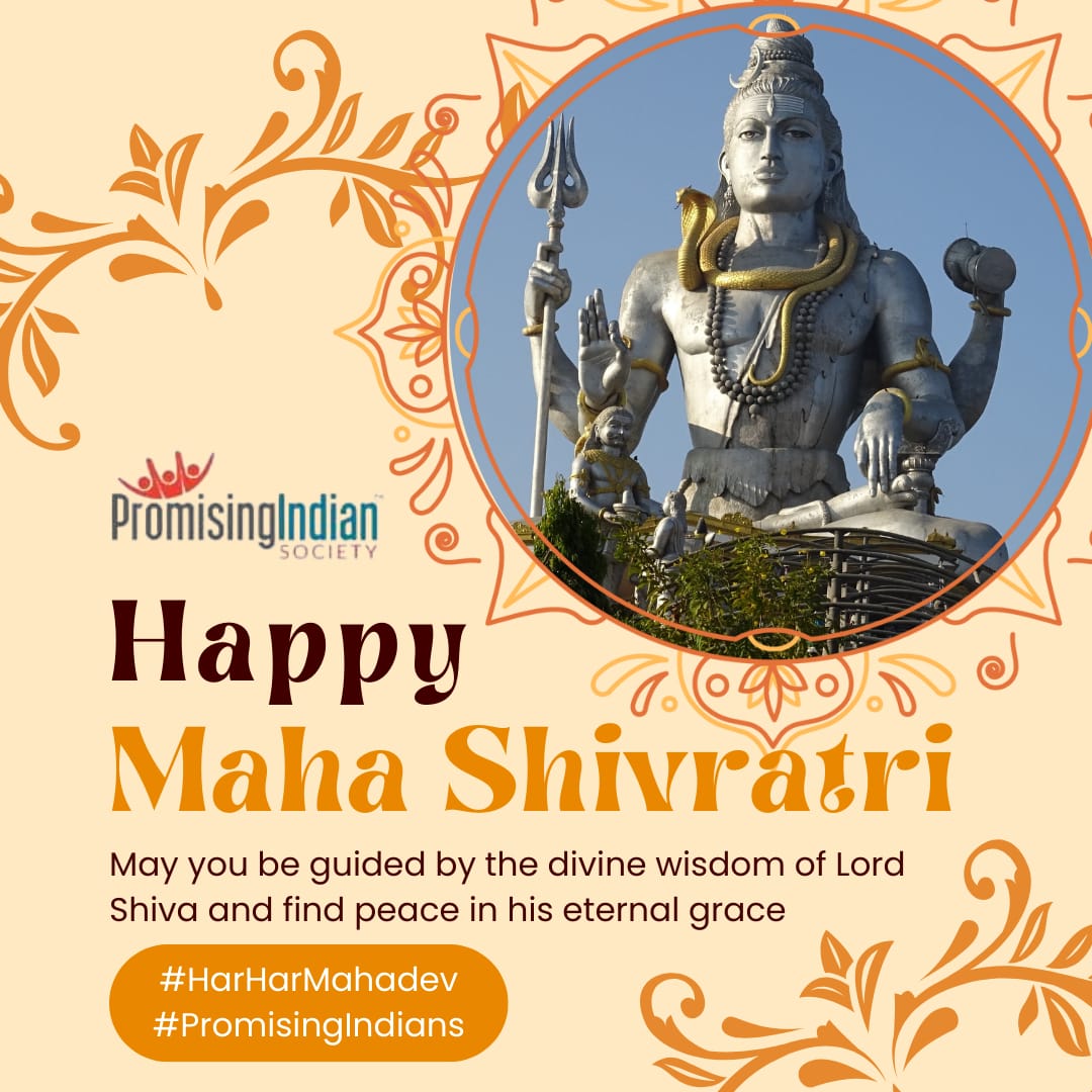 Wishing everyone a joyous and spiritually enriching celebration! Har Har Mahadev!🚩💐🙏
#HarHarMahadev #PromisingIndians #PrernaSingh #promisingfuture #PromisingIndianSociety #indianverandah #enterpreneur #lordshiva #mahashivratri