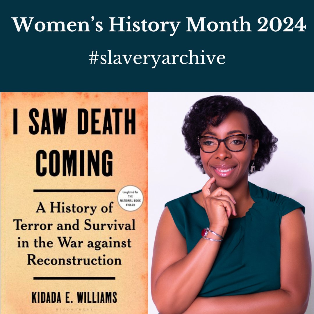 It’s #WomenHistoryMonth and #WorldBookDay in the UK today and we are celebrating books published in English by women scholars from our March gallery that engage the #slaveryarchive. Learn about the history of Reconstruction with @KidadaEWilliams ⬇️