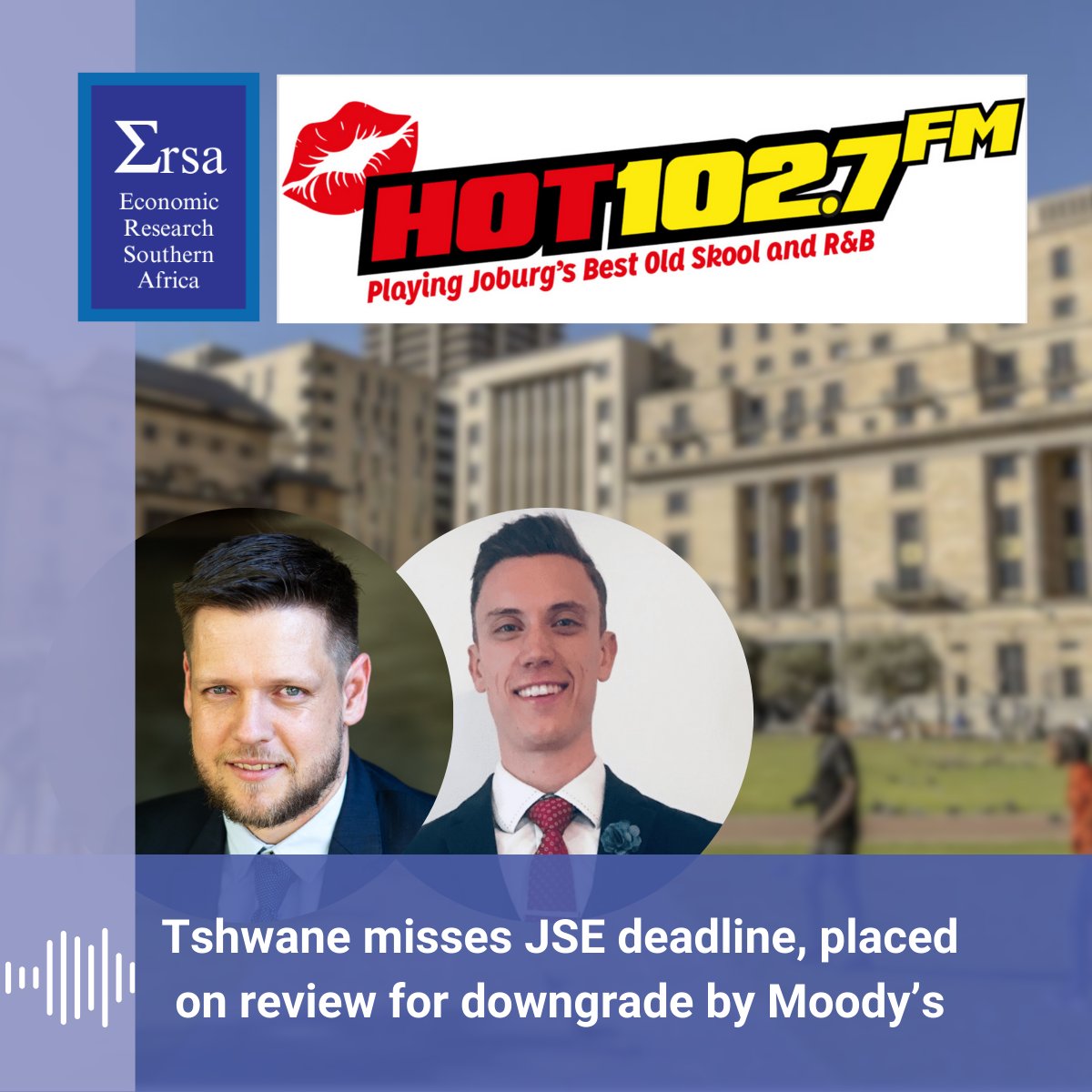 Today at 6pm on HOT102.7FM Business Powered by Moneyweb with Nicolette Mashile, ERSA's @FoucheVenter and Bradley Kent will discuss why it is that municipalities' ratings can increase the risk of the metro's financial decline. Tune in at 6pm: hot1027.co.za #MOODYS