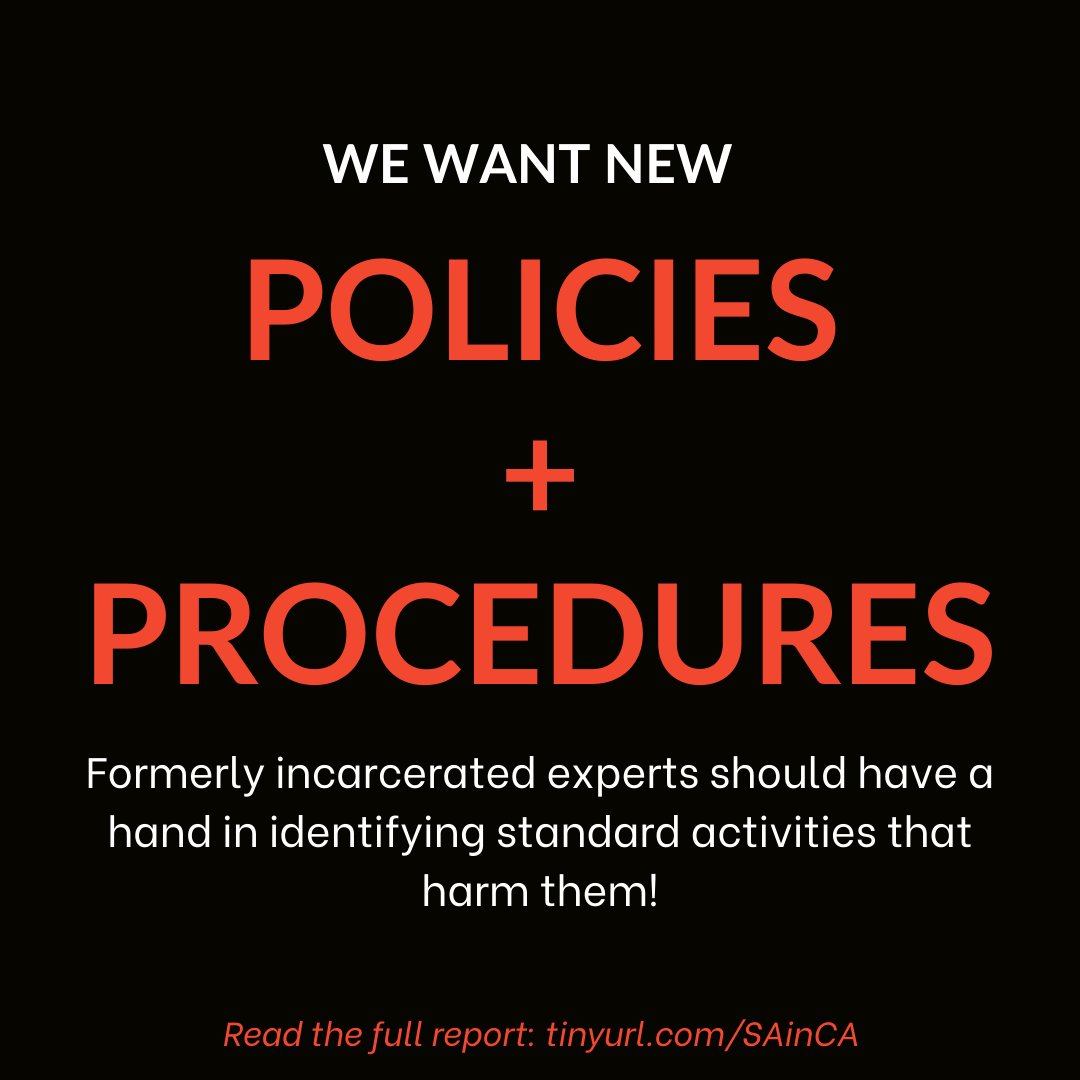 No carceral system has been able to eliminate abuse at the hands of staff. The only pathway to true safety for survivors is their release and return to their families and communities. tinyurl.com/SAinCA #StopCDCRSexualAbuse #ReleaseSurvivors <a href="/CACorrections/">CA Corrections</a>