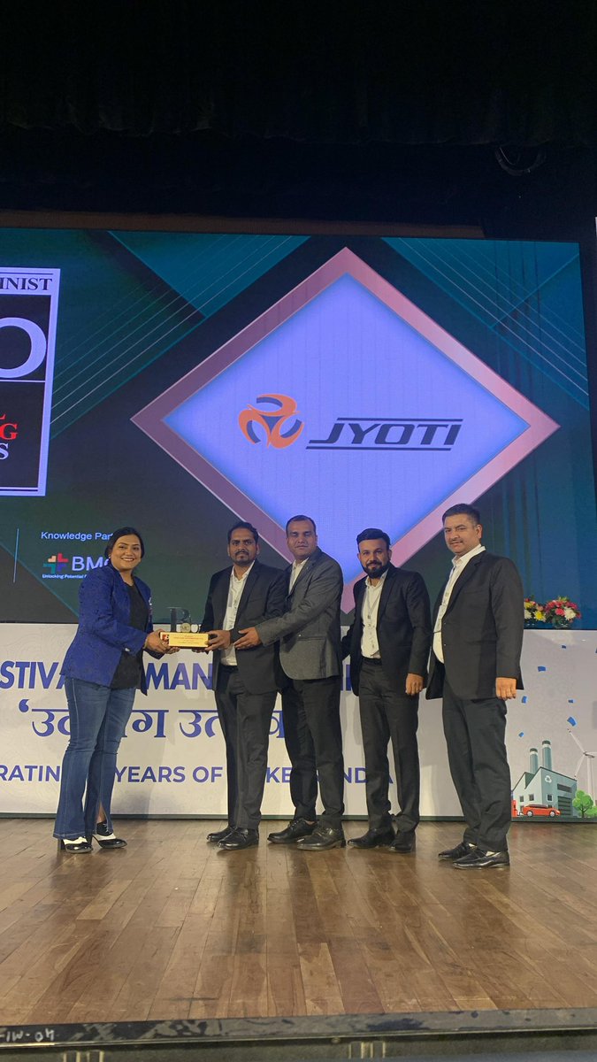 #ExxonMobilFOM2024| Jyoti CNC Automation Ltd. wins the award for The Machinist Best Brands in Metal Cutting.

Their unwavering commitment to excellence and innovative approach have set a new benchmark in the industry. A big congratulations to their entire team! <a href="/rohitsLogic/">Rohit’sLogic</a>