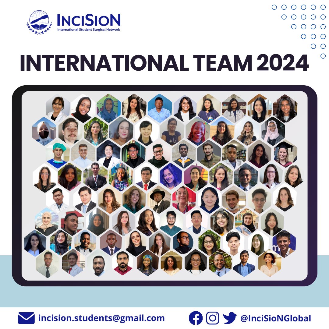 InciSioNGlobal's tweet photo. Thrilled to announce the unveiling of our International Team 2024, comprising 83 exceptional members from across the globe! 🌏  Representing the embodiment of our shared mission to advocate for #globalsurgery. Congratulations to all! 

#TheFutureOfTheOR
#InciSioN4GlobalSurgery https://t.co/sBbc1FBBZc