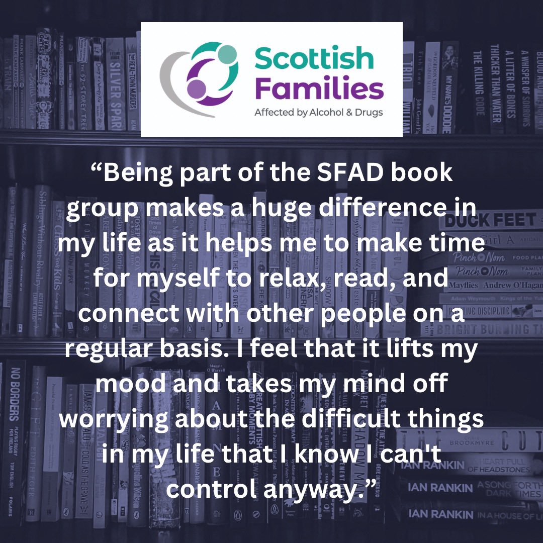 LenaSFAD (@lenasfad) on Twitter photo Celebrating #WorldBookDay by highlighting the impact of our book group. A brilliant group that offers #connection and the opportunity for #selfcare every month for people affected by someone elseās alcohol and/or drug useā¤ļø <a href="/ScotFamADrugs/">Scottish Families Affected by Alcohol and Drugs</a> <a href="/SFADForthValley/">Scottish Families in Forth Valley</a> <a href="/cshscp/">Clackmannanshire & Stirling HSCP</a> <a href="/FalkirkHSCP/">Falkirk Health and Social Care Partnership</a> Celebrating #WorldBookDay by highlighting the impact of our book group. A brilliant group that offers #connection and the opportunity for #selfcare every month for people affected by someone elseās alcohol and/or drug useā¤ļø <a href="/ScotFamADrugs/">Scottish Families Affected by Alcohol and Drugs</a> <a href="/SFADForthValley/">Scottish Families in Forth Valley</a> <a href="/cshscp/">Clackmannanshire & Stirling HSCP</a> <a href="/FalkirkHSCP/">Falkirk Health and Social Care Partnership</a>