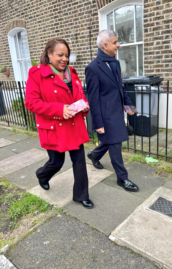 SadiqKhan's tweet photo. From Lewisham, for Lewisham - the brilliant @Brenda_Dacres would be a fantastic Mayor. 

Good to be back in Lewisham to help get out the vote on election day. 

Lewisham residents: every vote makes a difference. Polls close at 10pm - please remember photo ID. 

#VoteLabour #BackBrenda 🌹