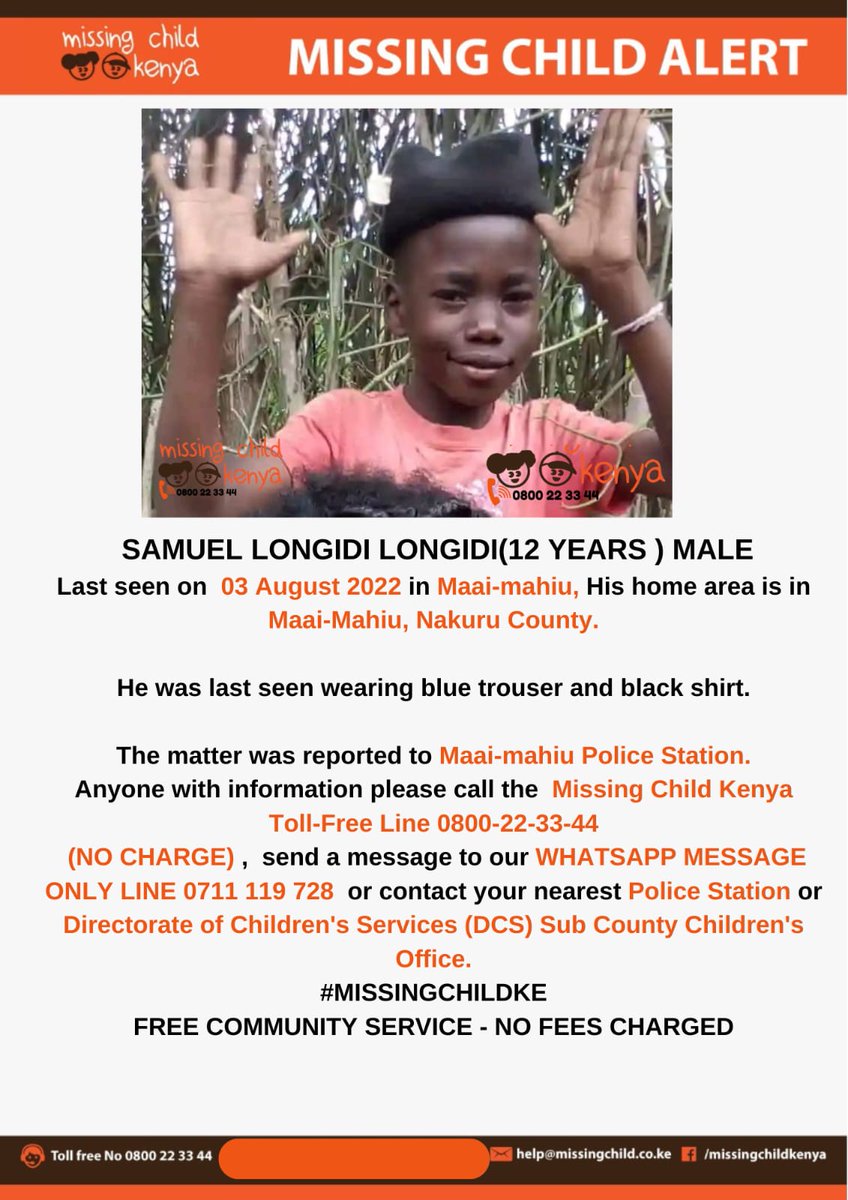 Hello guys. Please help share widely to help find this boy. Please.