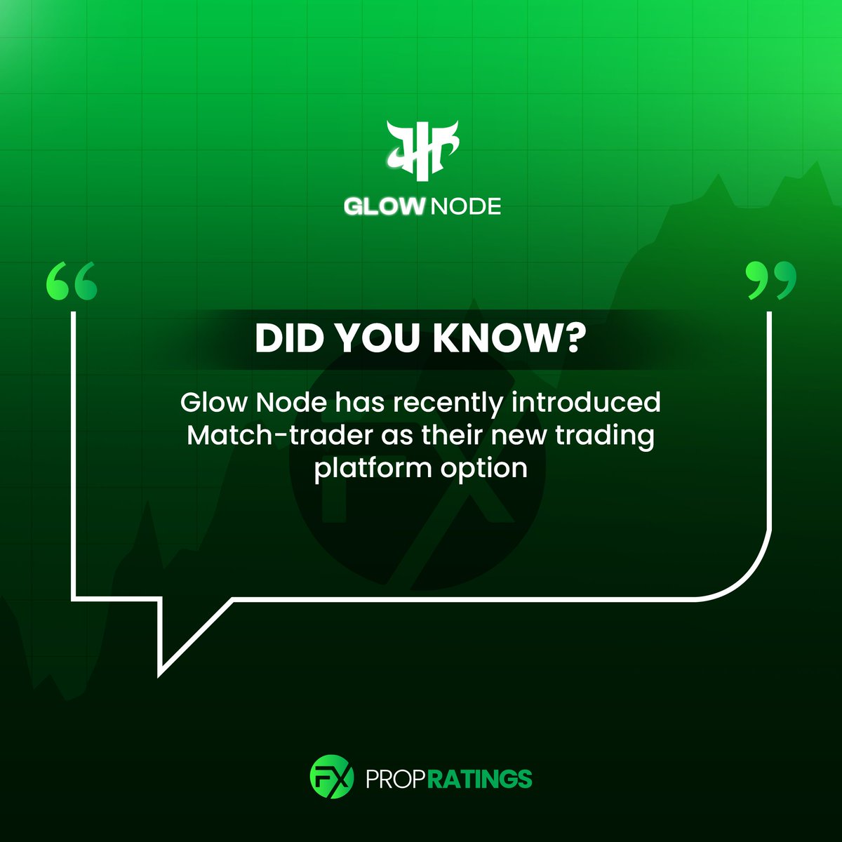 Did you know? 😃
Glow Node has recently introduced Match-Trader as their new trading platform option.
#PropFirms #ForexPropReviews #GlowNode #TradingPlatform