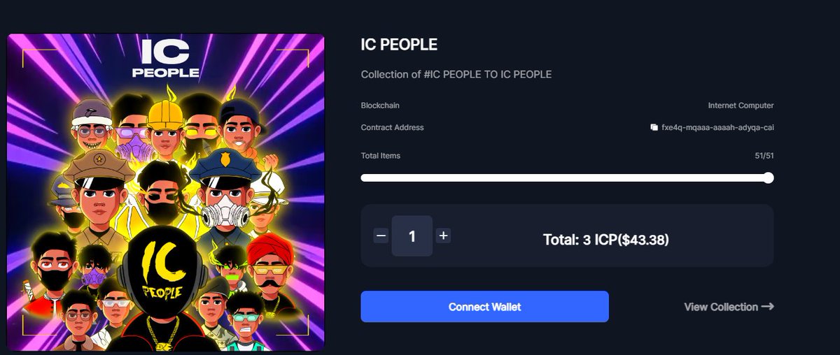 Peopleicp's tweet photo. ๐ WL Mint is officially live for IC PEOPLE NFT! Get ready to explore the possibilities and unleash your creativity. Let's mint those NFTs! ๐ฅ
#ICPeople #NFT #WLmint #CryptoArt https://t.co/zW5OkSVjnX