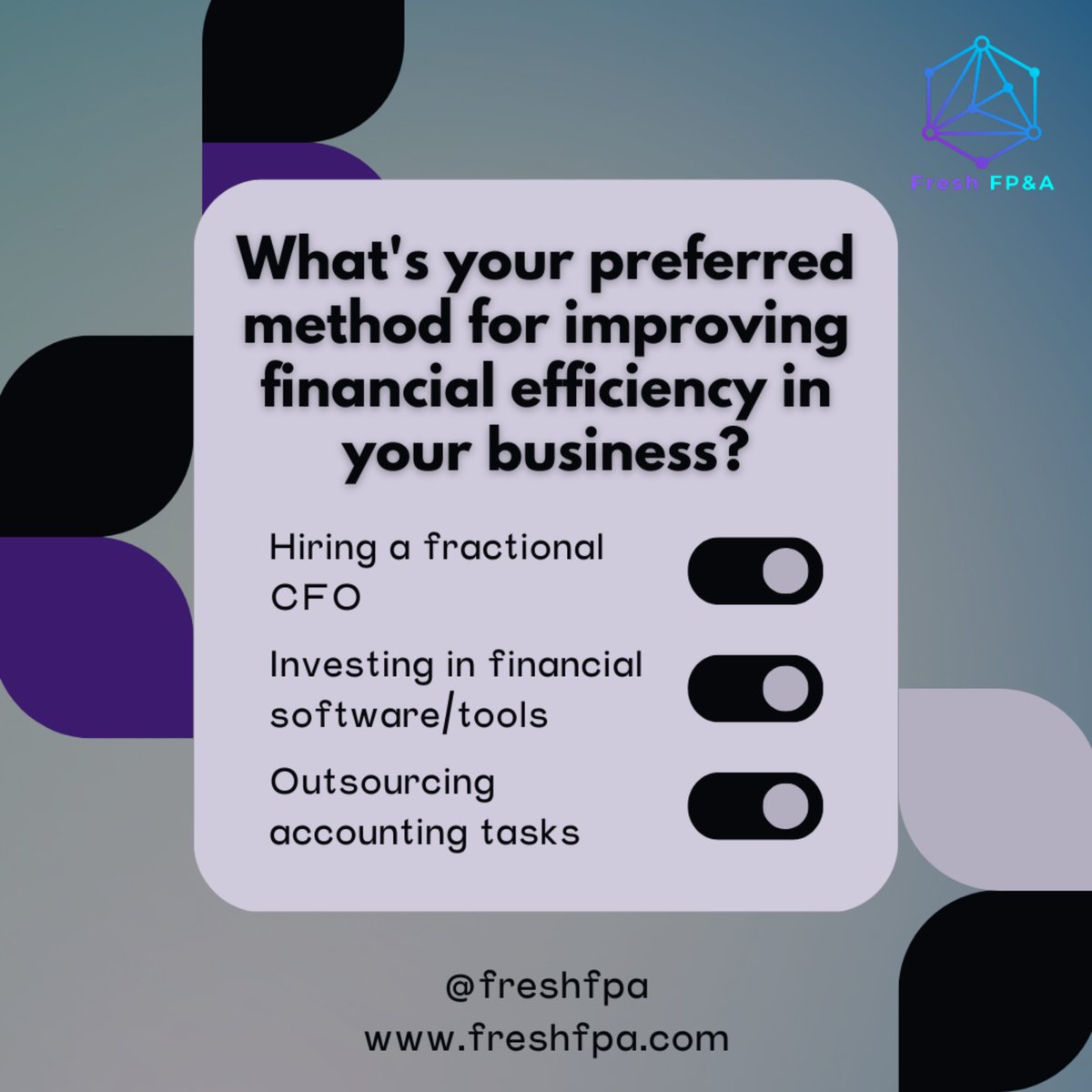 Let's us hear your thoughts! 💡

#cfo #fractionalcfo #virtualcfo #finance #business #leadership #insights #entrepreneur #businessfinance #freshcfo #strategy #fpa #fpanda