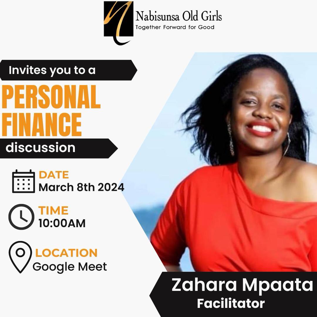SunsasAlumni's tweet photo. As we celebrate this Women’s day, the Old Girls Association of Nabisunsa invites you to join us for a discussion about Personal Finance. It will be facilitated by @zmpaata We can’t wait to have you
#TogetherFowardForGood #InternationalWomensDay #PersonalFinance #MoneyDeitWithZed https://t.co/MSEZYILl3J