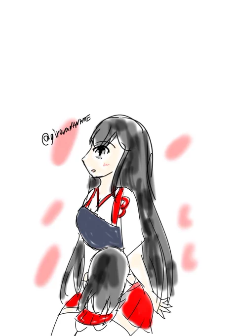 #艦これ版深夜の真剣お絵描き60分一本勝負 #艦これ版真剣お絵描き60分一本勝負_20240307赤城 
