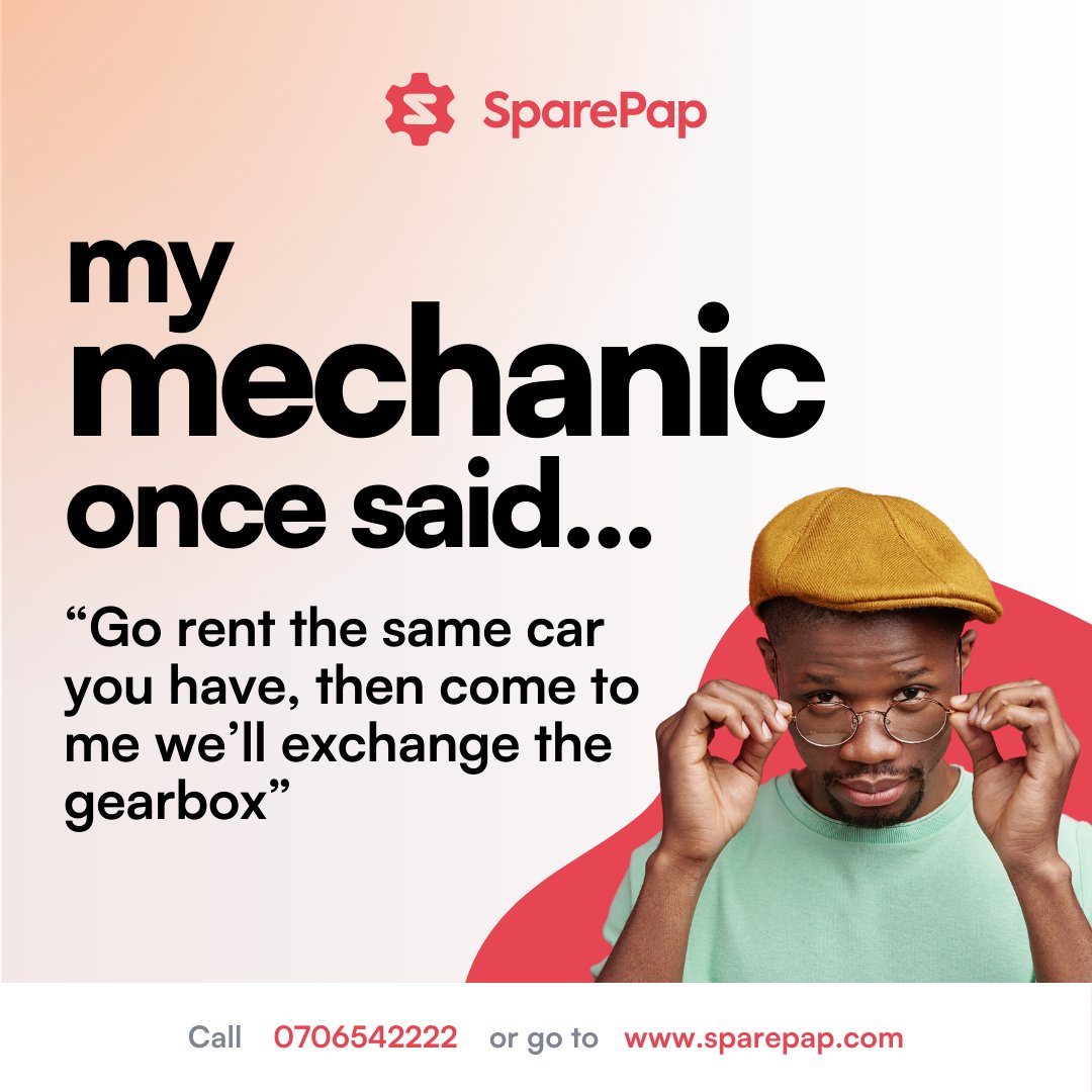 Sparepap's tweet photo. We'd like to hear some of the craziest encounters you've had with mechanics. 

#Sparepap #CarComedy #Mechanictales #ExperienceConvenience https://t.co/pjFYMkHpDZ
