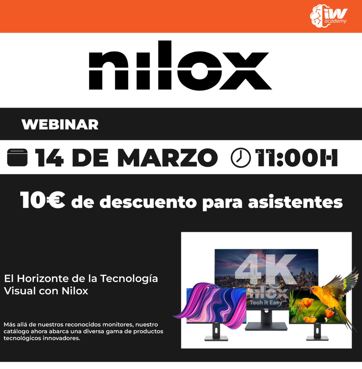 Infowork_iw's tweet photo. 🚀🎉 ¡Acompáñanos en el webinar de #Nilox! Explora nuestras innovaciones y llévate un regalo 🎁: ¡10€ de descuento en tu siguiente pedido! No te pierdas esta cita con la tecnología. 🛒💡 #infoworktechnology 

LINK: https://t.co/gStewbSoWm https://t.co/4VjGD6Mc6T