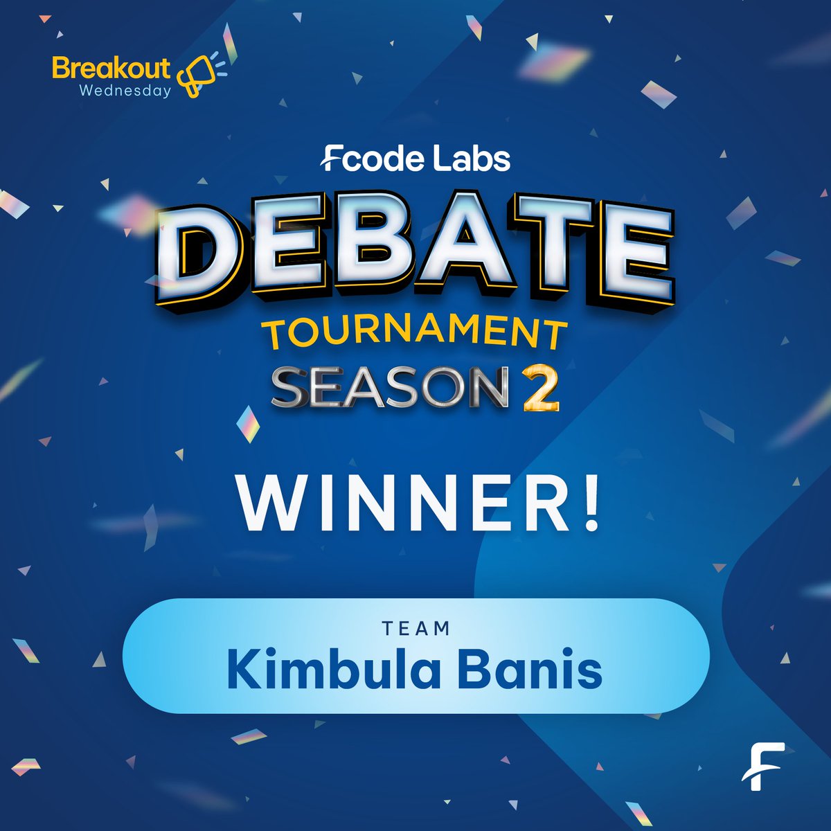 FcodeLabsLive's tweet image. Cheers to the 'Kimbula Banis' for their outstanding performance and sweet success in the debate arena! 😍🎊
#FcodeLabs #lifeatfcode
