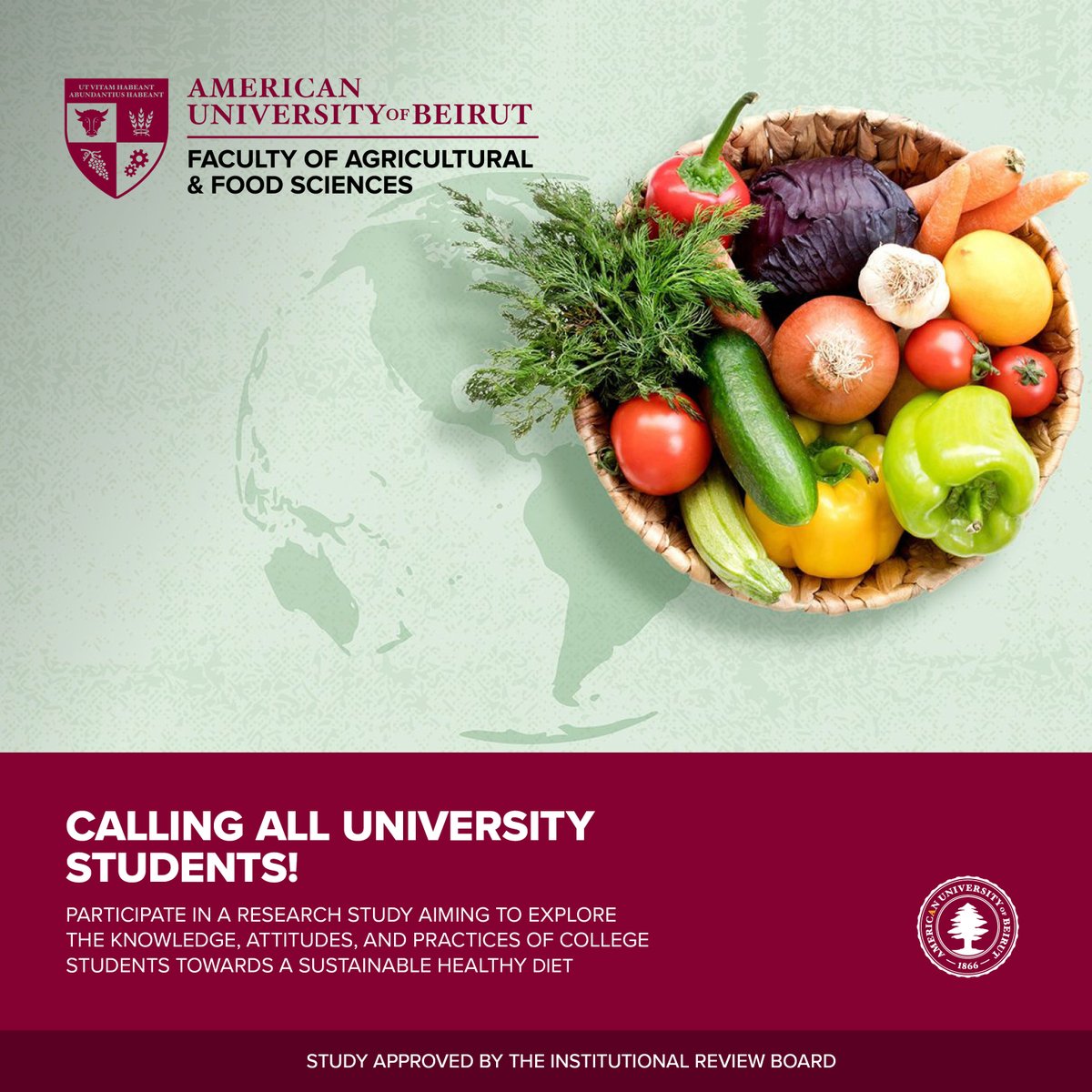 Are you a university student in Lebanon, aged 18 to 25? We need your insights on Sustainable Healthy diets. Participate in our research & help us by filling this survey:🔗bitly.ws/3fewi ✅Takes only 10 minutes ✅Available in English & Arabic ✅All responses are anonymous