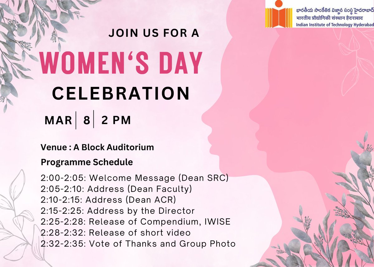 Chans2k2's tweet photo. Pleased 2 take this initiative frm @iith_src. We'll release a compendium, #IWISE (@IITHyderabad Women In #STEAM Empowerment) highlighting their research contributions & knowing abt choosing STEAM as a career, their role models, major challenges faced & advice for young students. https://t.co/OaKrxdn6lb