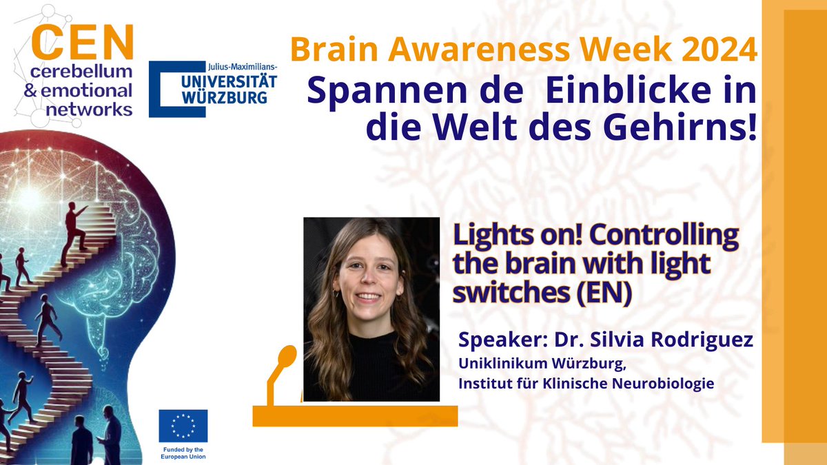 @CircuitsLab @Uniklinikum_Wue @Uni_WUE Yes, only you know how difficult it is to control your brain. What if we tell you some brains can be controlled with light! 🔦🎮 Come and listen to @SilviRoz to know what happens when you switch the lights on. @CircuitsLab #Optogenetics #BrainAwarenessWeek