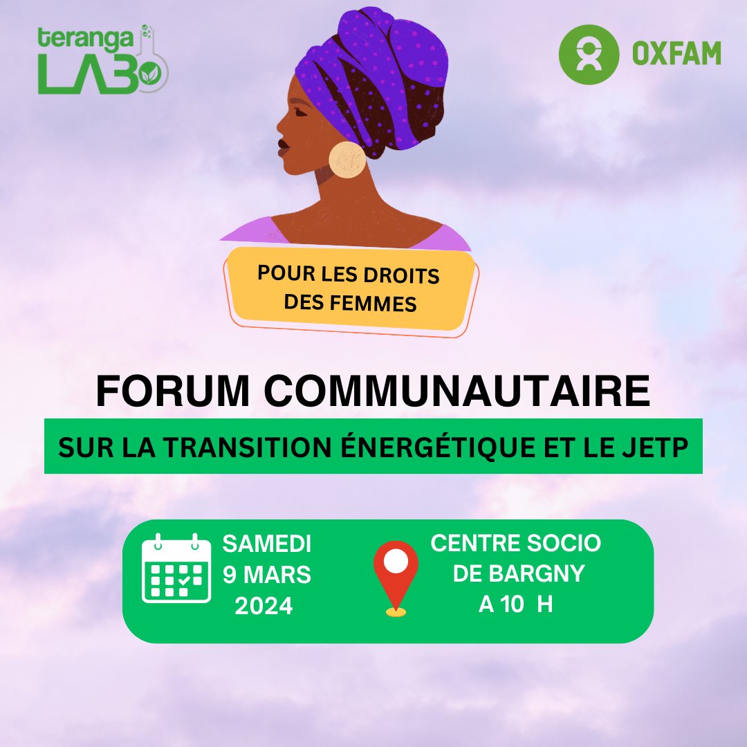 Nous sommes ravis de vous inviter au Forum sur le Leadership Féminin dans la Transition Énergétique, ce samedi 9 mars à Bargny. Rejoignez-nous pour discuter et renforcer le rôle crucial des femmes dans la construction d'un avenir énergétique durable.