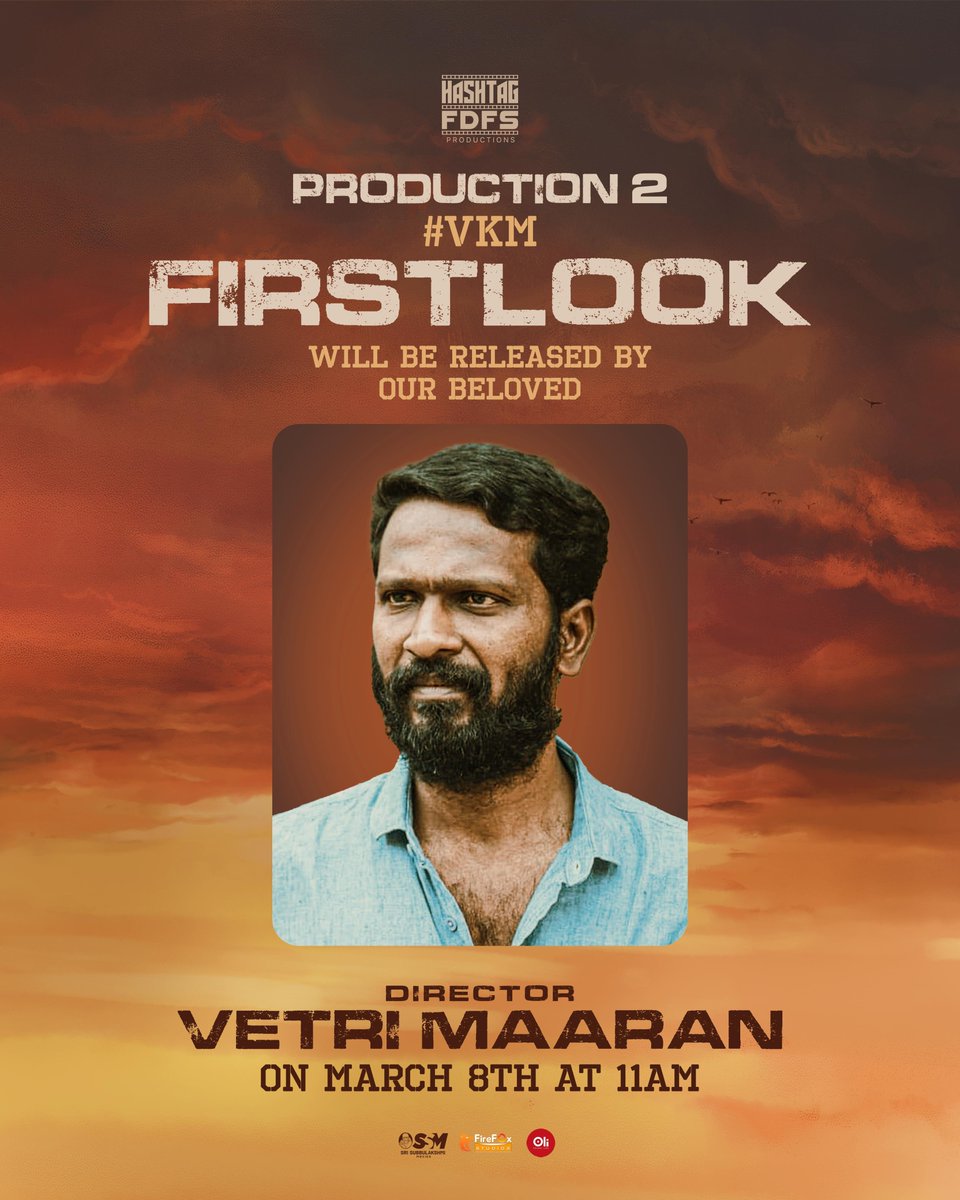 First Look of Powerful & Intense Socio Drama #VKM will be released by our most celebrated director - #Vetrimaaran Tomorrow at 11AM 😊✌️ @Dhirav_G @shankarmusic24 @Ismathbanu1 @HFdfs15386 @DirectorPascal @_STUNNER_SAM @HFdfs78910