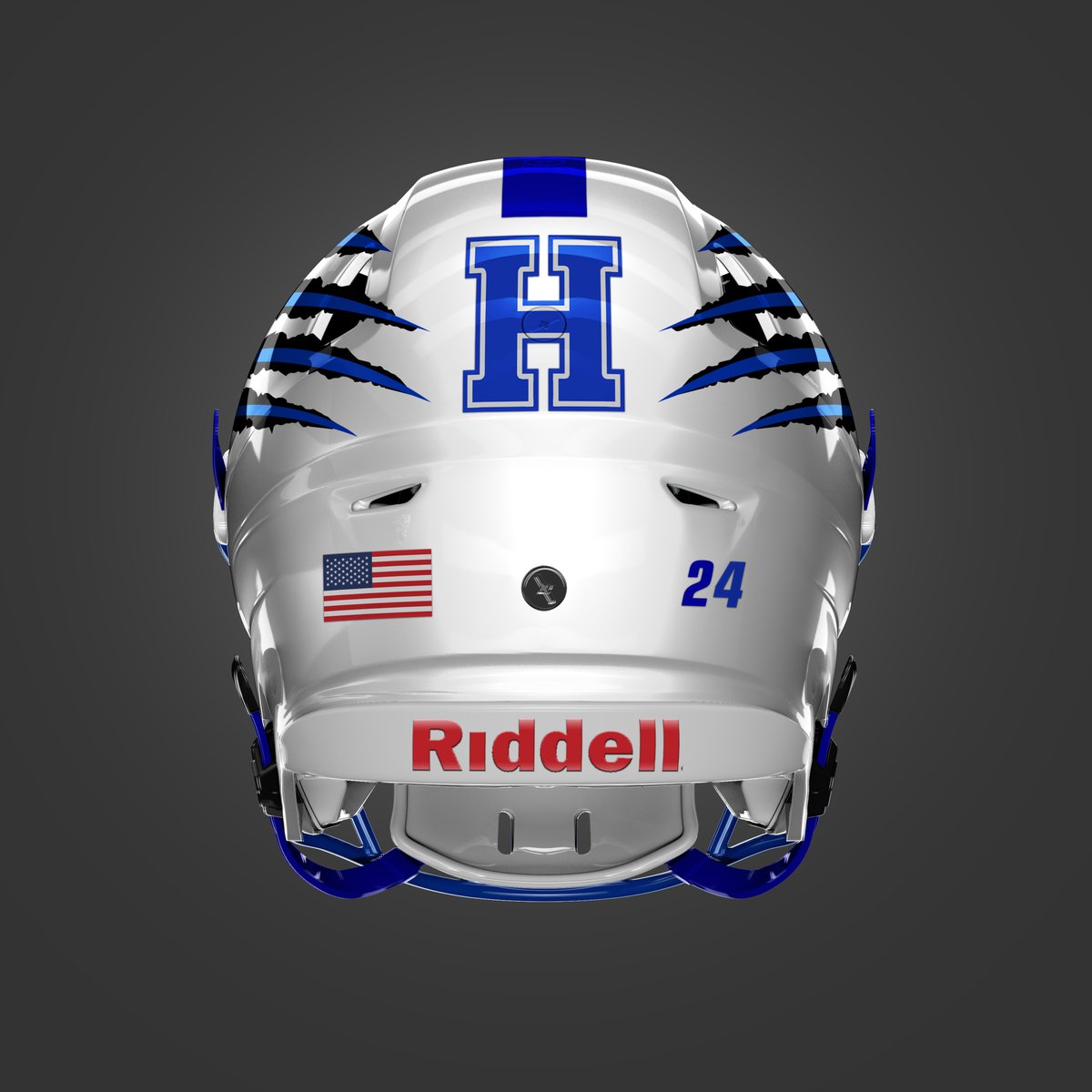 HelmetMissouri's tweet photo. New design #⃣9⃣ for 2024; The Hermann Bearcats!

Roaring into the '24 season with the claws out and their classic block H 🔥

Can't thank Coach @SwarmandPunish enough for rolling with @417helmets again this fall!

#176Days https://t.co/Oj82qcAzLQ
