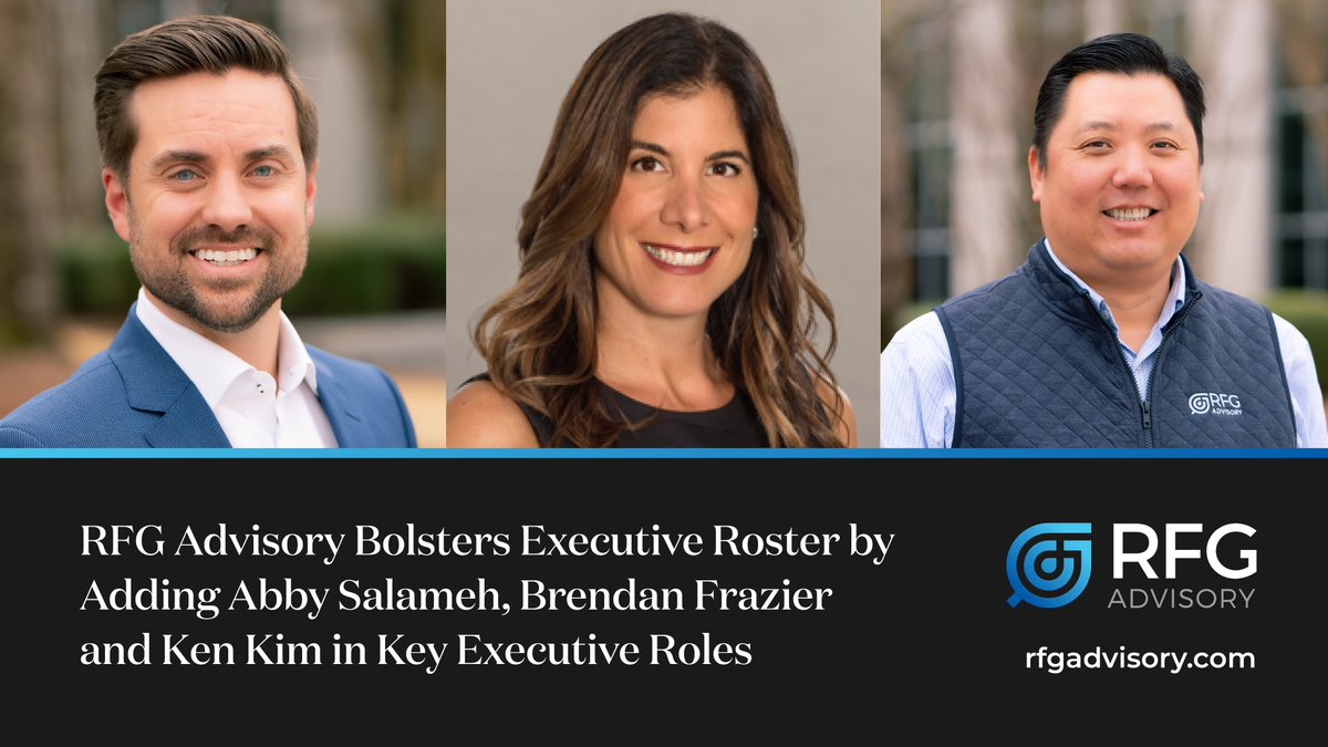 It's a monumental day as we welcome @AbbySalameh, chief growth officer, @jbrendanfrzier, chief behavioral officer, and Ken Kim, chief financial officer,  to our executive team! 🚀 Together we're set to drive RFG and our advisors to new heights! businesswire.com/news/home/2024…