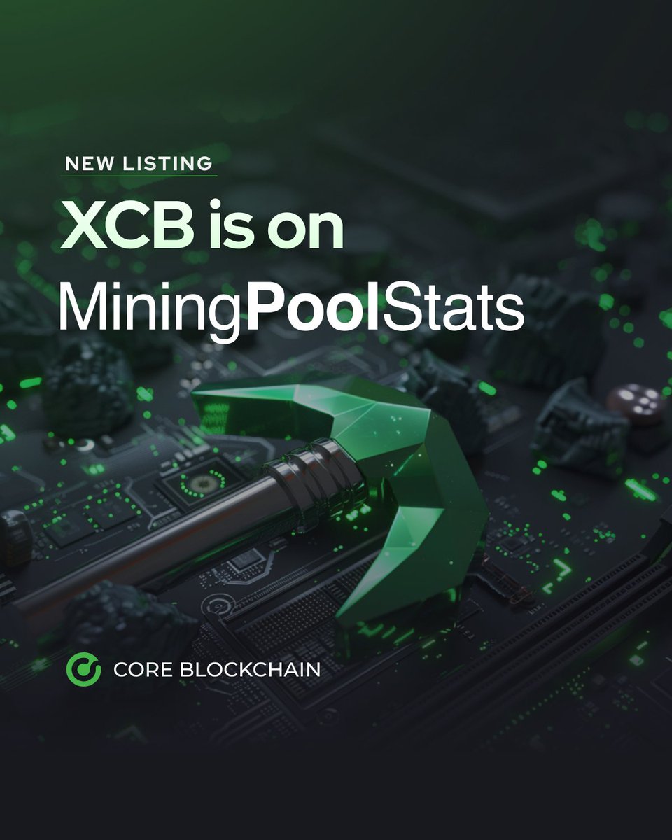 ⚒Howdy Miners! Core Coin $XCB is now listed on the popular mining stats  platform 
