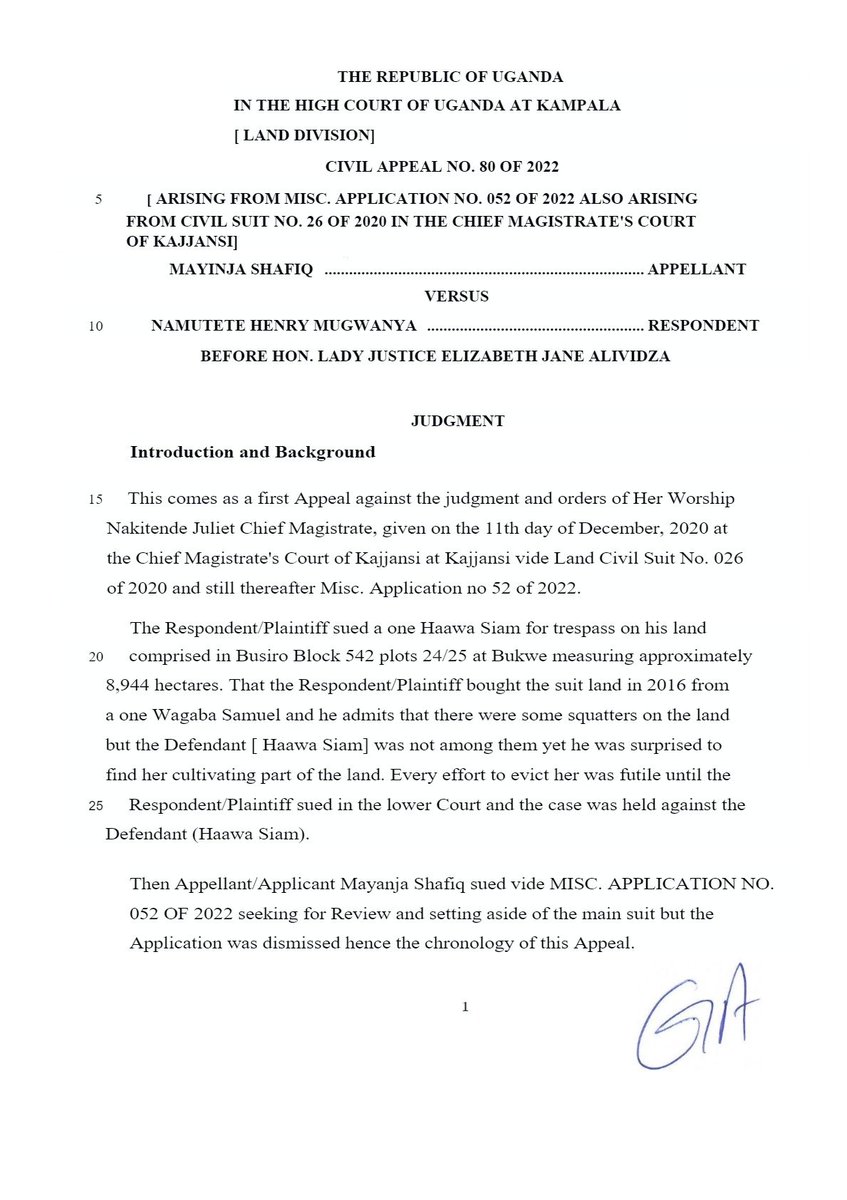 Alividza, J Dismisses  Appeal for having General Grounds,✍️ Grounds were disguised Appeal of main suit rather than Appeal against  Review, ✍️ its judicial notice that an un- commissioned Affidavit is fatally defective without a doubt as an Affidavit in reply is a creature of law
