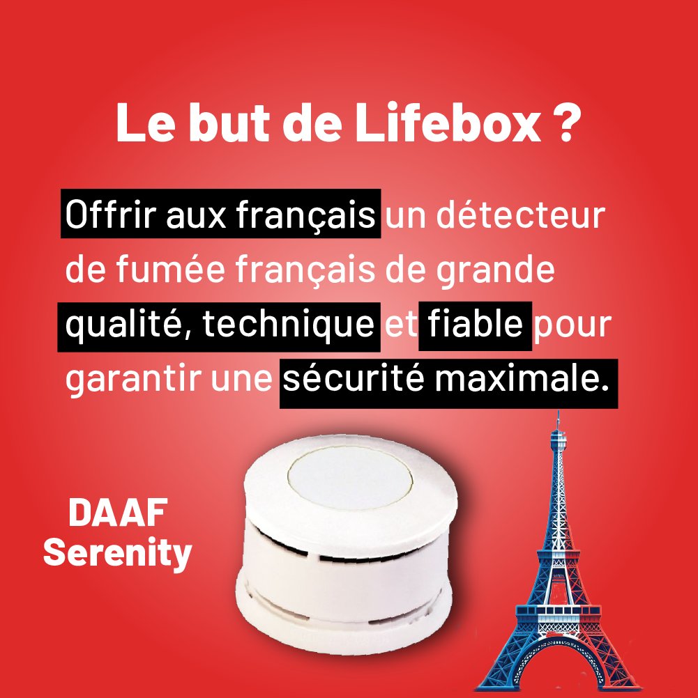 Lifeboxsecurit3's tweet photo. Lifebox a investi 1,2 million d'euros dans la recherche et le développement afin de créer un détecteur de fumée de qualité Made in France.
#lifebox #sécurité #MadeInFrance https://t.co/nVbEQ5KTLD