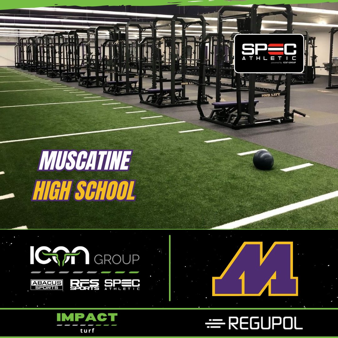 Muscatine High School in Iowa can easily transition between different exercises with @RegupolAmerica's #AktivProRoll and a large strip of #IMPACTTurf 💪💪 Looking for sports flooring installation? Find your local sales rep for more info: team-icon.com/#find-a-sales-… #IconicRooms