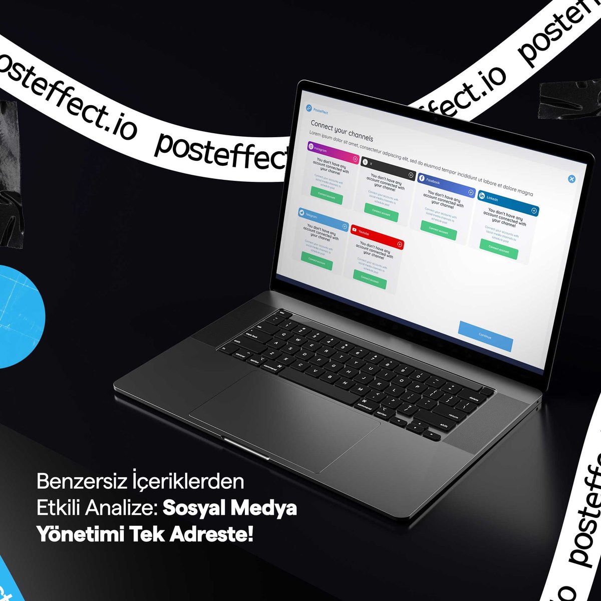 📣 Türk mühendisler ve yazılımcılarla geliştirilen Posteffect.io yayında. 🗣 Birden fazla sosyal medya hesabınızı tek platforma planlayın, yönetin, paylaşın. 🌐 Yüksek etkileşim 💪 Güçlü sosyal medya 📈 Etkili analiz ve raporlama 👉 posteffect.io